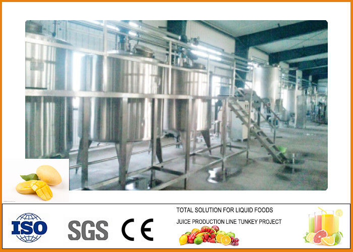 PLC Touch Screen 4T/D Mango Juice Production Line 200KW Power ISO9001