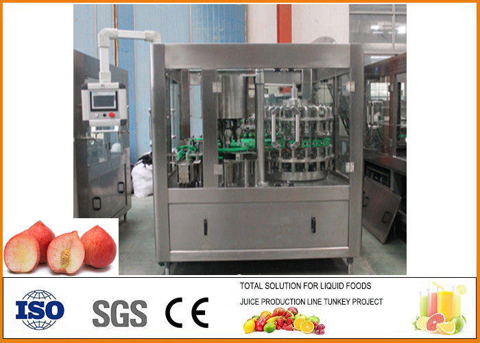 Peach \ Apricot \ Ou Li 6000 Bottles Of Glass Bottle Beverage Production Line Per Hour
